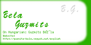 bela guzmits business card